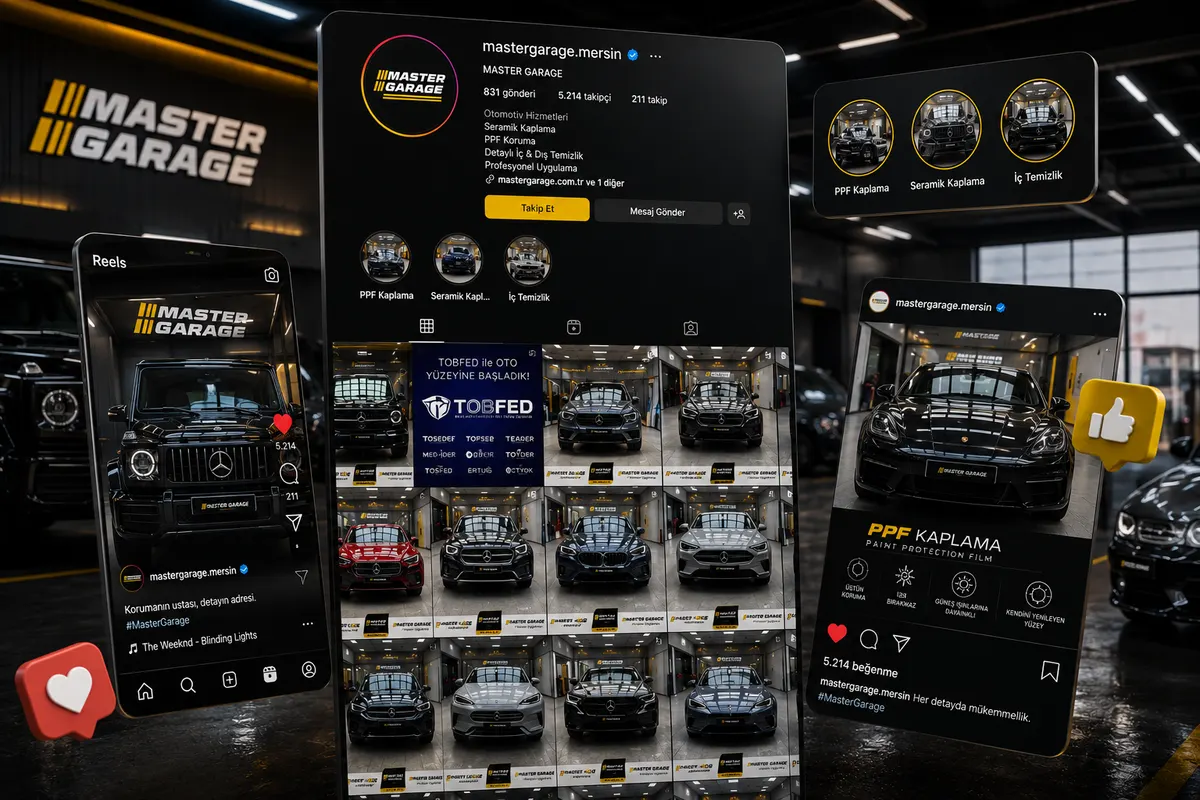 Master Garage sosyal medya çalışması