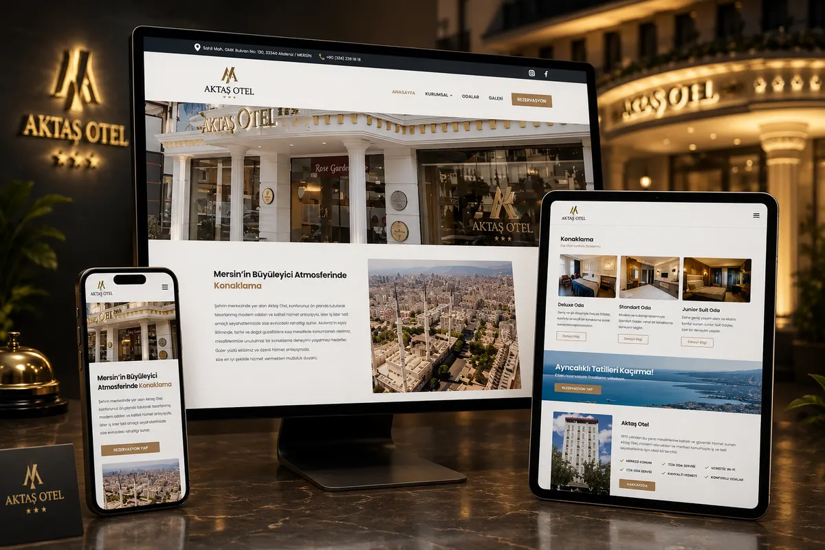 Aktaş Otel web tasarım çalışması