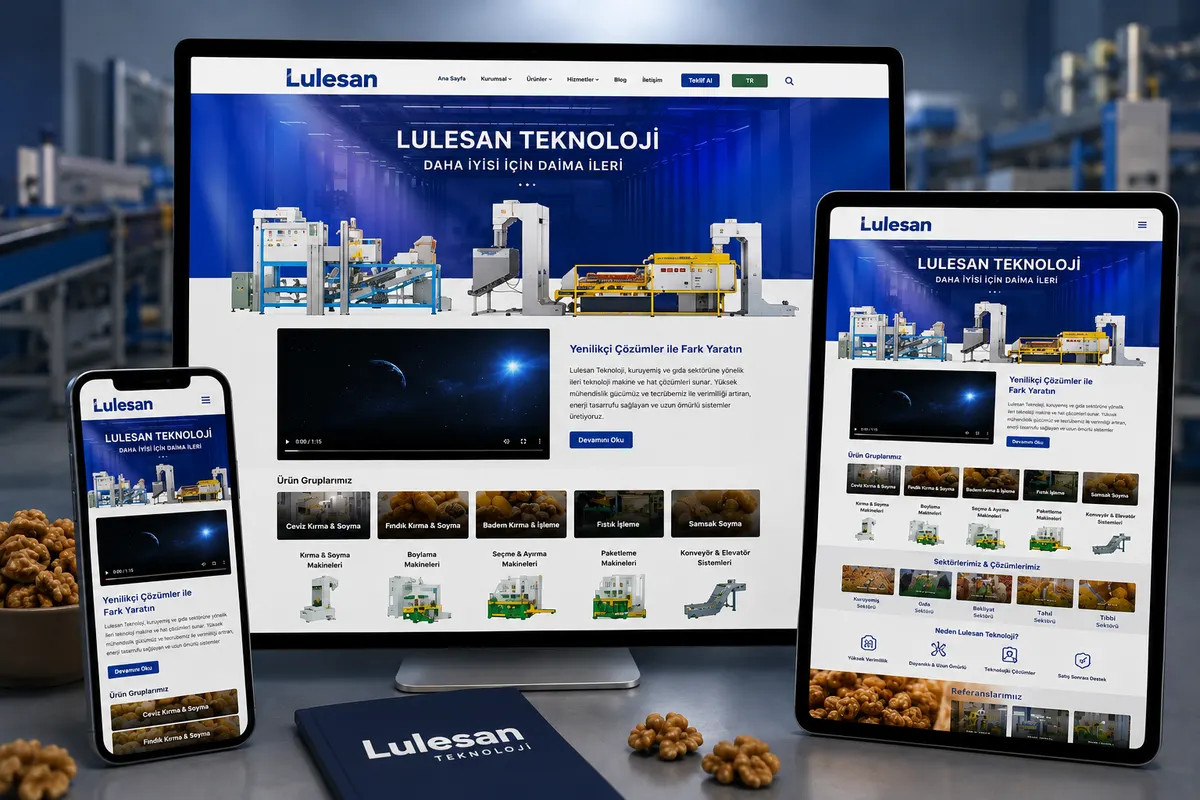 Lülesan Makina web tasarım çalışması