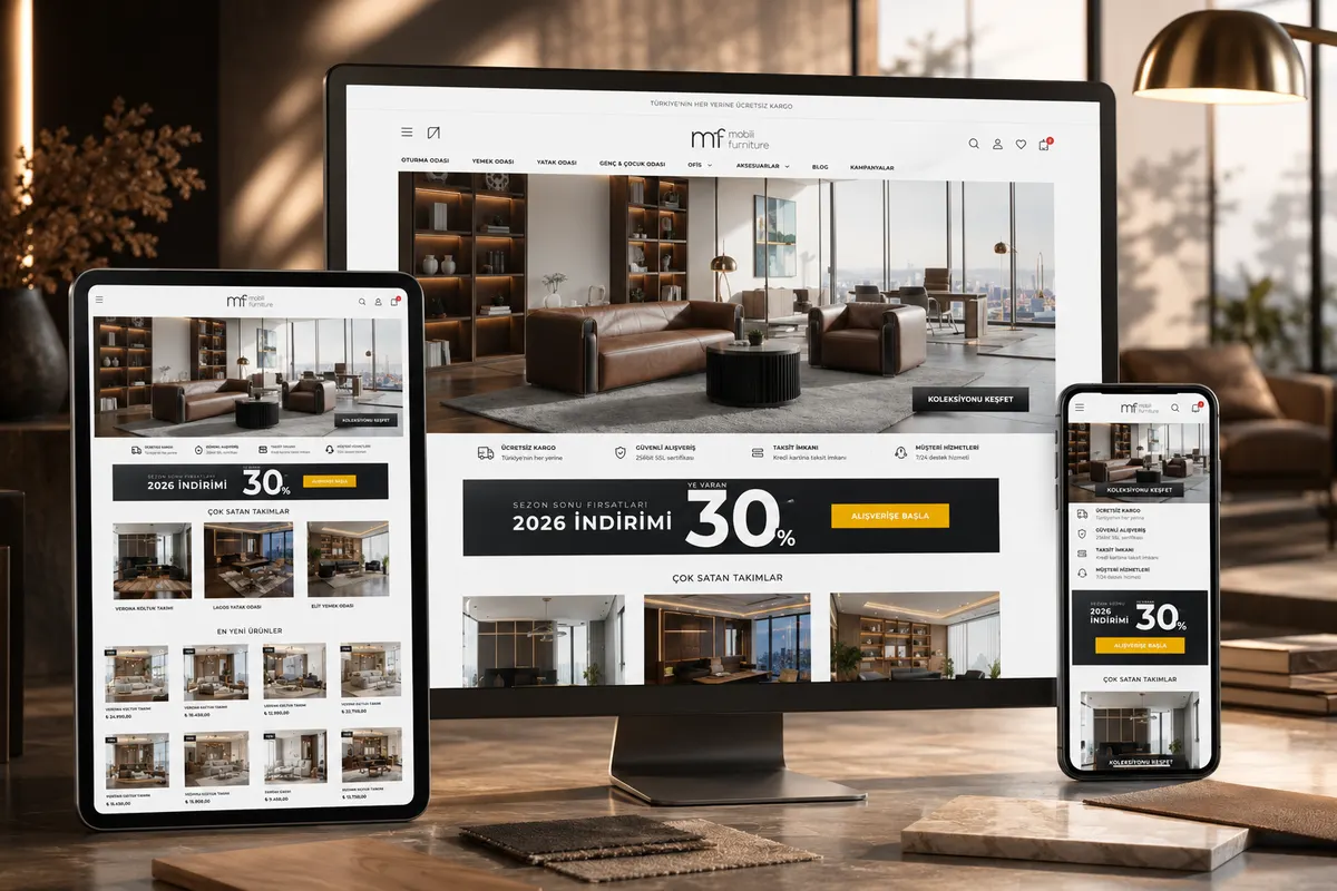 MT Ofis Mobilyaları web tasarım çalışması