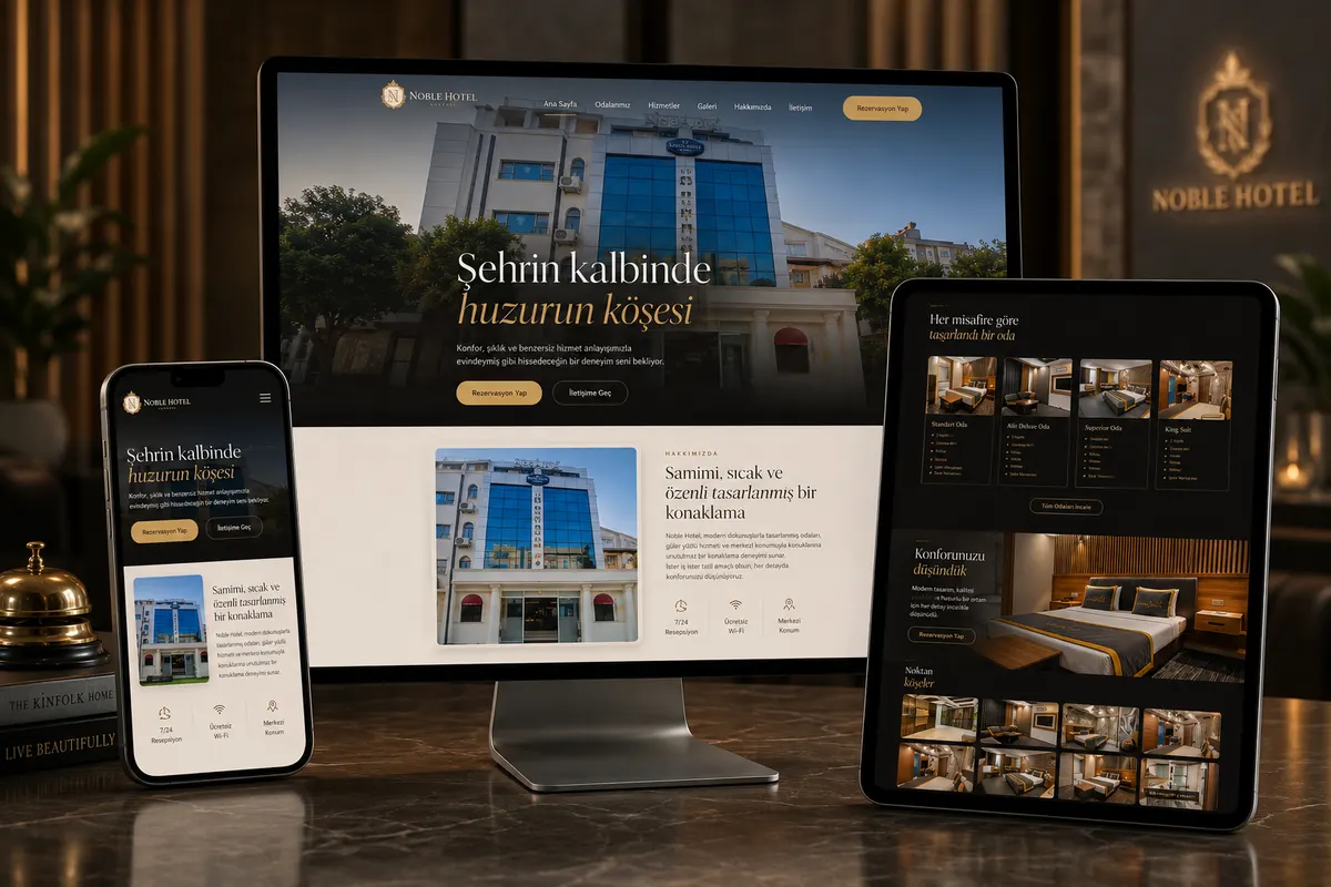 Nook Hotel web tasarım çalışması
