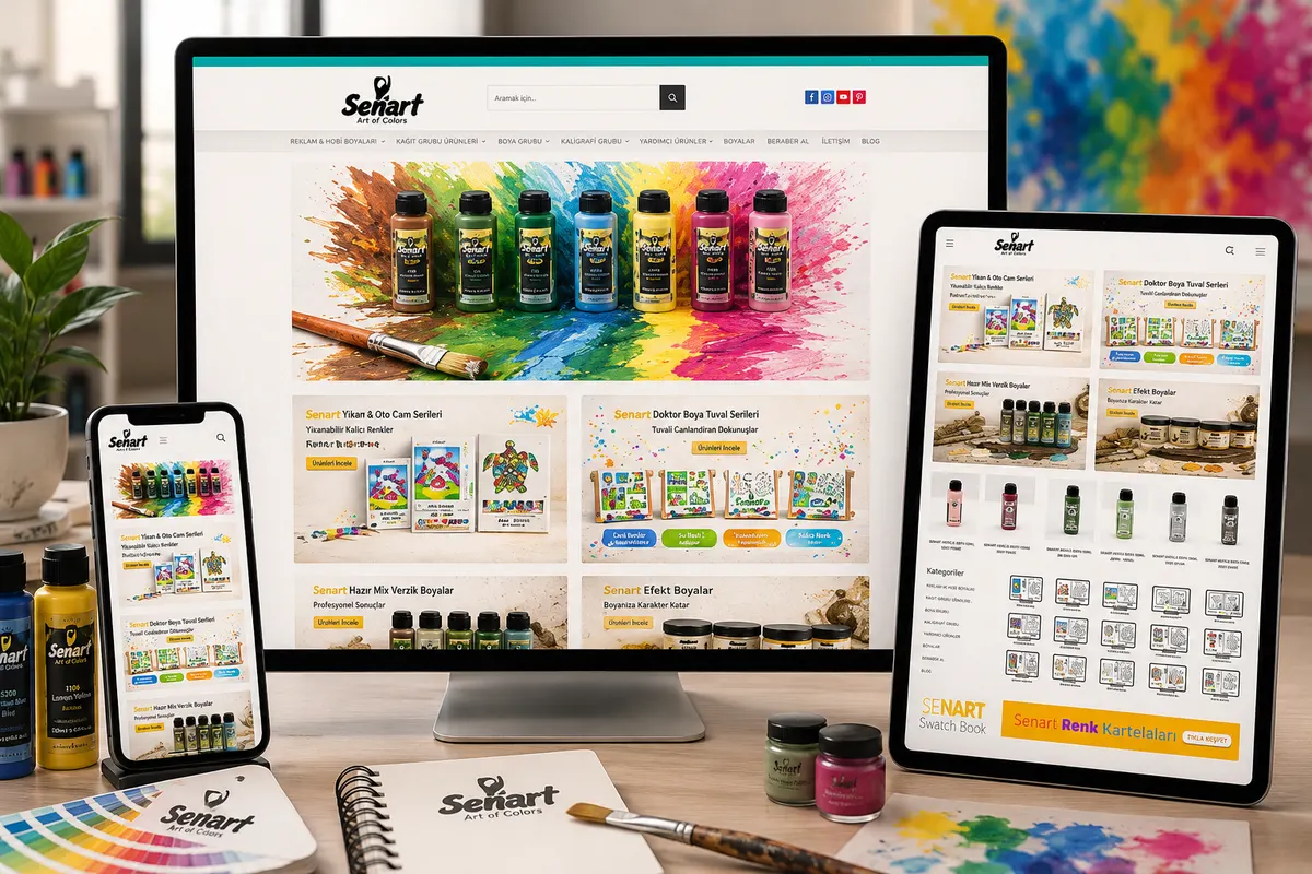 Senart Boya & Sanat web tasarım çalışması