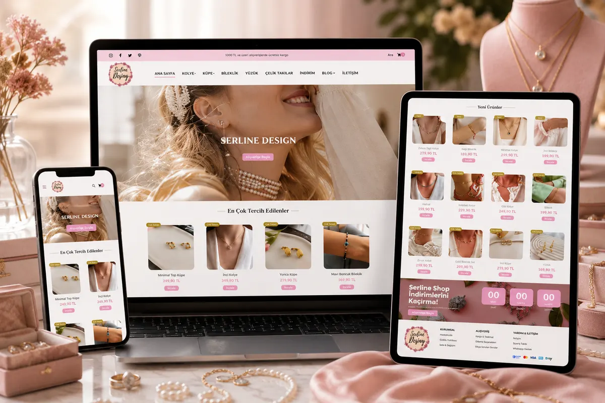 Serline Design web tasarım çalışması