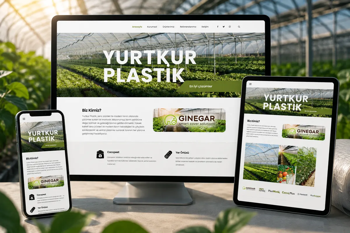 Yurtkur Plastik web tasarım çalışması